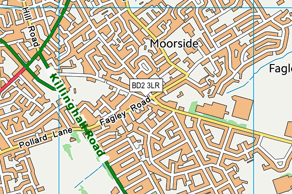 BD2 3LR map - OS VectorMap District (Ordnance Survey)