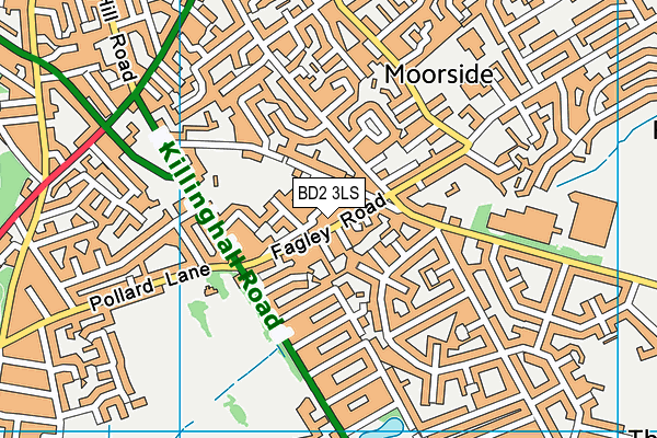 BD2 3LS map - OS VectorMap District (Ordnance Survey)