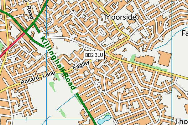 BD2 3LU map - OS VectorMap District (Ordnance Survey)