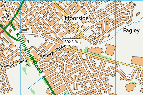 BD2 3LW map - OS VectorMap District (Ordnance Survey)