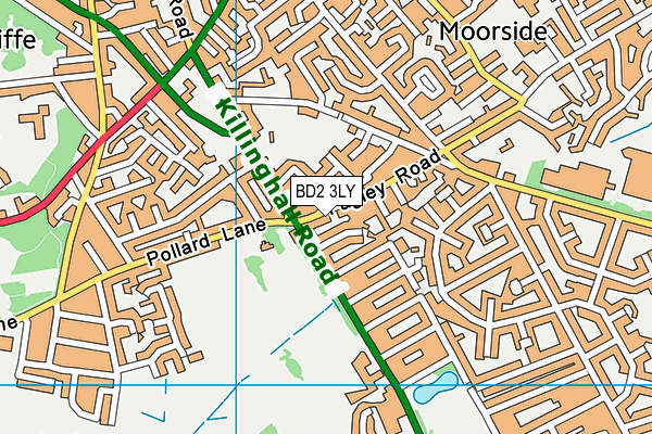 BD2 3LY map - OS VectorMap District (Ordnance Survey)