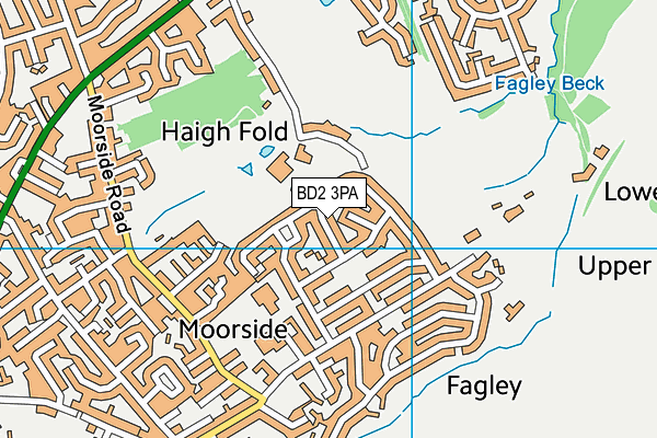 BD2 3PA map - OS VectorMap District (Ordnance Survey)