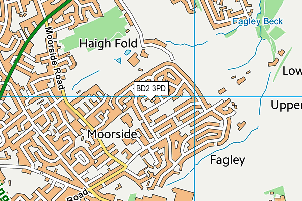 BD2 3PD map - OS VectorMap District (Ordnance Survey)