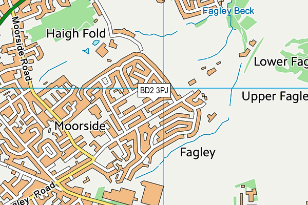 BD2 3PJ map - OS VectorMap District (Ordnance Survey)