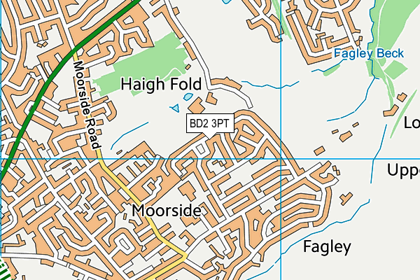 BD2 3PT map - OS VectorMap District (Ordnance Survey)