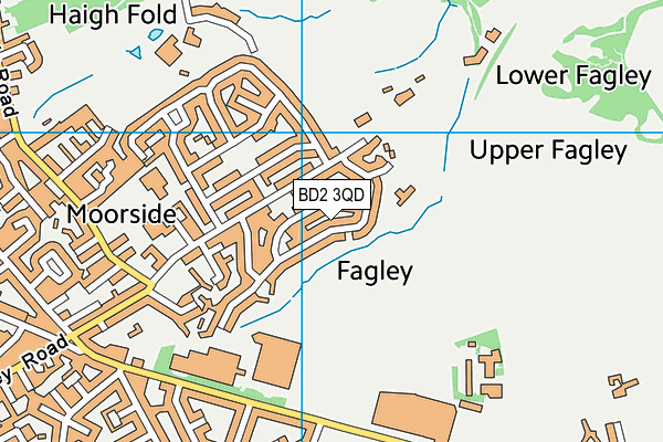 BD2 3QD map - OS VectorMap District (Ordnance Survey)