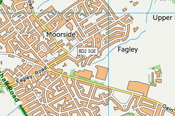 BD2 3QE map - OS VectorMap District (Ordnance Survey)