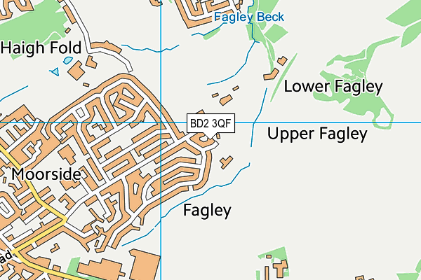 BD2 3QF map - OS VectorMap District (Ordnance Survey)