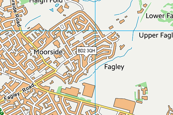 BD2 3QH map - OS VectorMap District (Ordnance Survey)