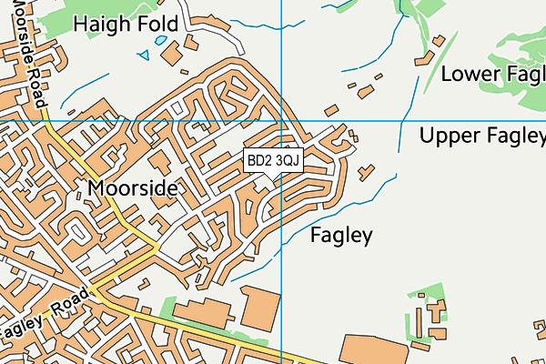 BD2 3QJ map - OS VectorMap District (Ordnance Survey)