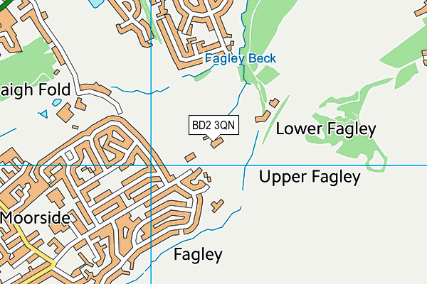 BD2 3QN map - OS VectorMap District (Ordnance Survey)