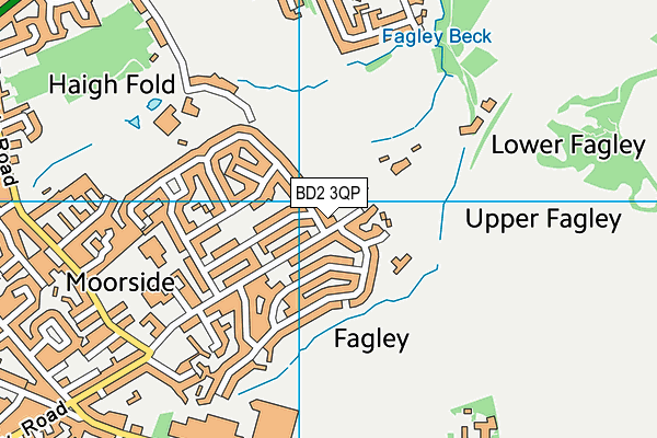 BD2 3QP map - OS VectorMap District (Ordnance Survey)