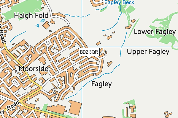 BD2 3QR map - OS VectorMap District (Ordnance Survey)