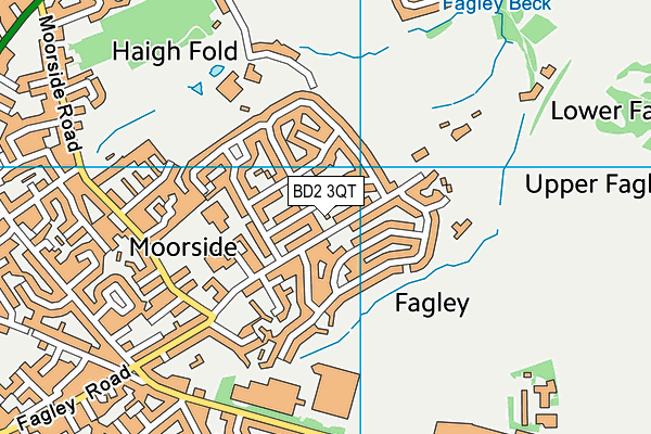 BD2 3QT map - OS VectorMap District (Ordnance Survey)