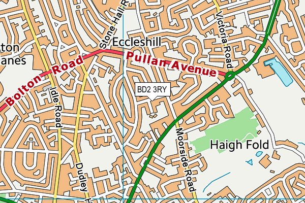 BD2 3RY map - OS VectorMap District (Ordnance Survey)