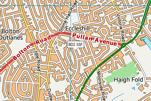 BD2 3SF map - OS VectorMap District (Ordnance Survey)