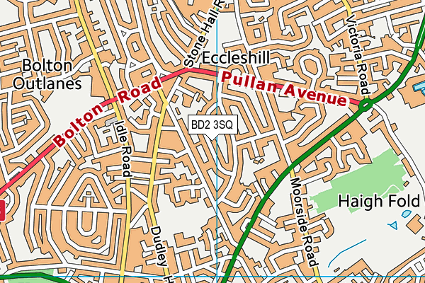 BD2 3SQ map - OS VectorMap District (Ordnance Survey)