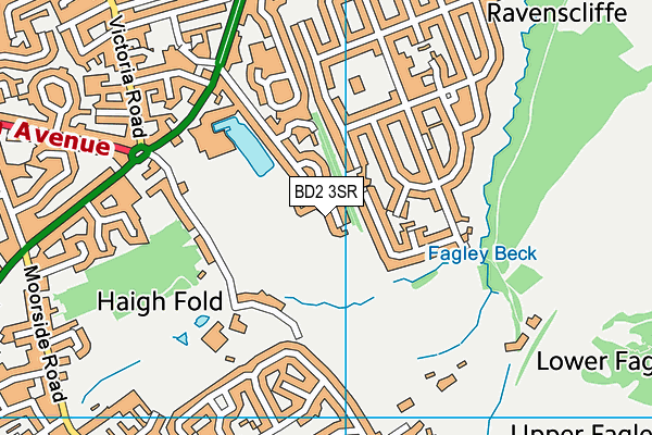 BD2 3SR map - OS VectorMap District (Ordnance Survey)