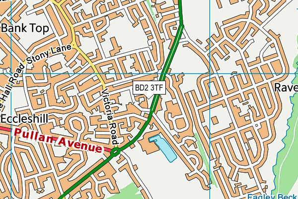 BD2 3TF map - OS VectorMap District (Ordnance Survey)