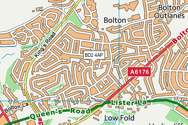 BD2 4AP map - OS VectorMap District (Ordnance Survey)