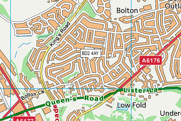 BD2 4AY map - OS VectorMap District (Ordnance Survey)