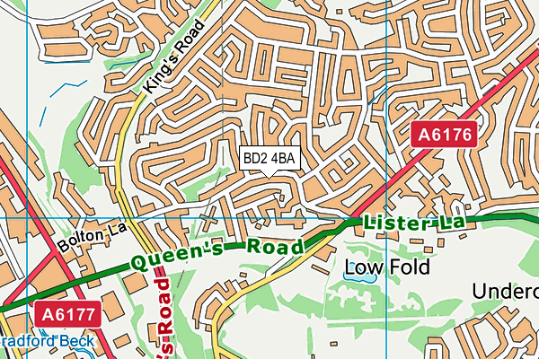 BD2 4BA map - OS VectorMap District (Ordnance Survey)