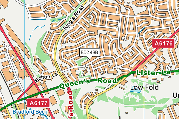 BD2 4BB map - OS VectorMap District (Ordnance Survey)