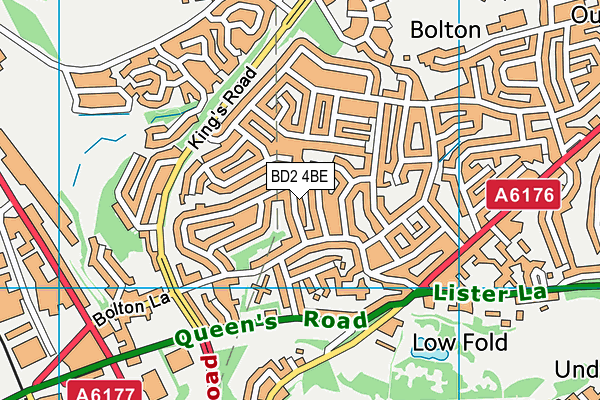 BD2 4BE map - OS VectorMap District (Ordnance Survey)