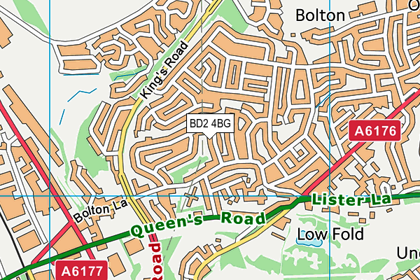 BD2 4BG map - OS VectorMap District (Ordnance Survey)