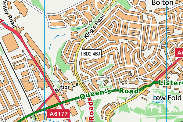 BD2 4BJ map - OS VectorMap District (Ordnance Survey)