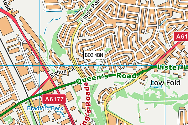 BD2 4BN map - OS VectorMap District (Ordnance Survey)