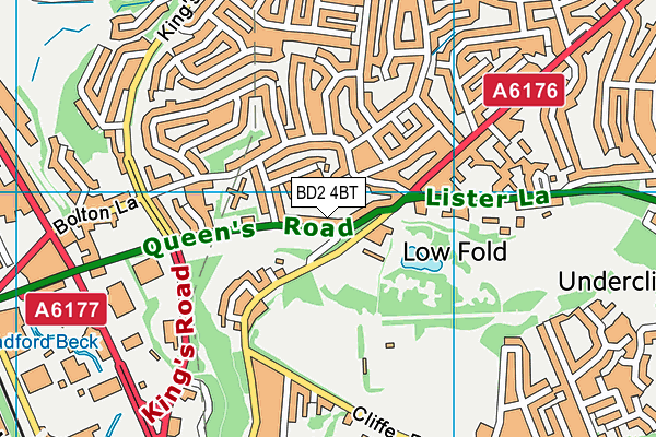 BD2 4BT map - OS VectorMap District (Ordnance Survey)