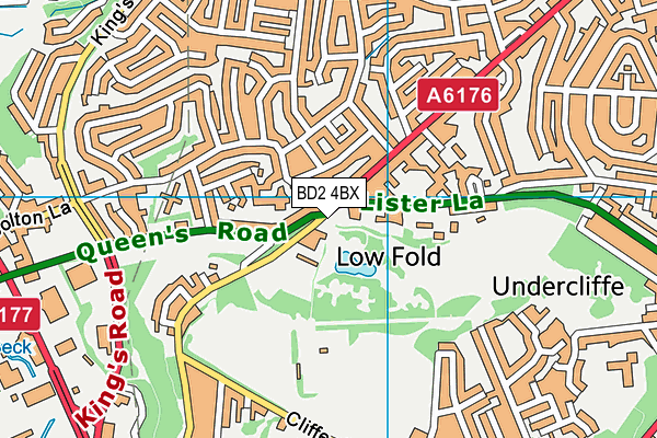 BD2 4BX map - OS VectorMap District (Ordnance Survey)
