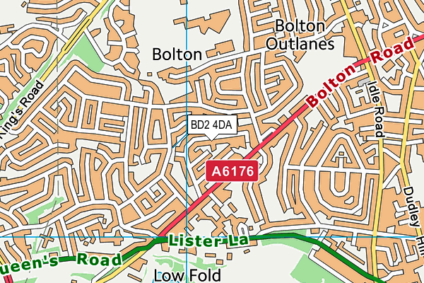 BD2 4DA map - OS VectorMap District (Ordnance Survey)