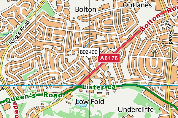 BD2 4DD map - OS VectorMap District (Ordnance Survey)