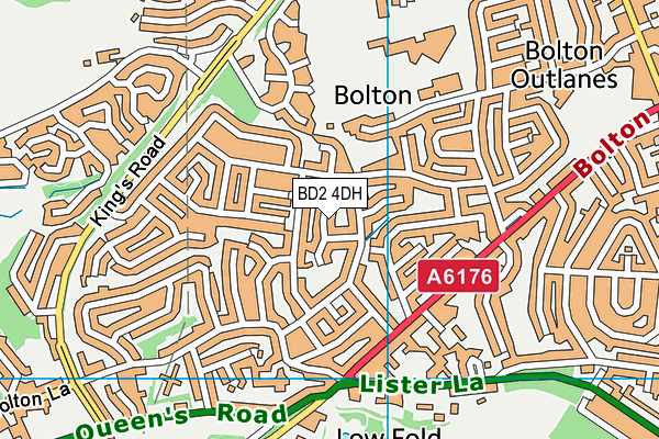 BD2 4DH map - OS VectorMap District (Ordnance Survey)