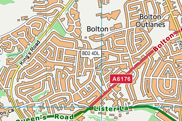 BD2 4DL map - OS VectorMap District (Ordnance Survey)