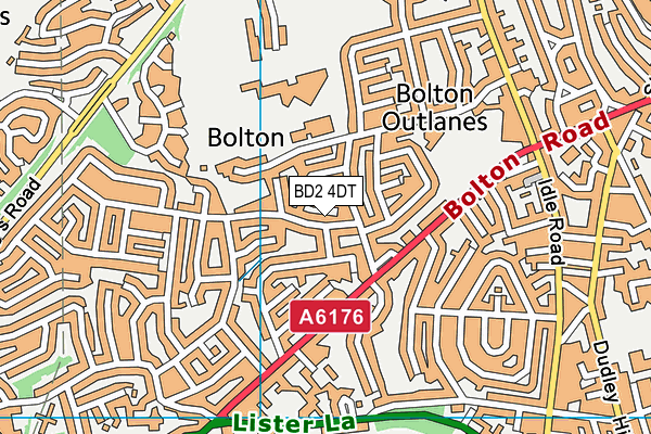 BD2 4DT map - OS VectorMap District (Ordnance Survey)