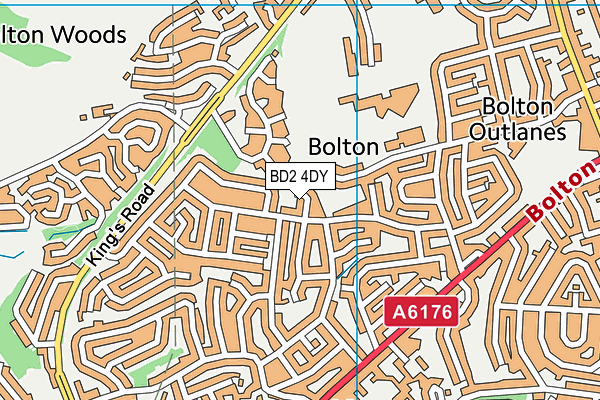 BD2 4DY map - OS VectorMap District (Ordnance Survey)