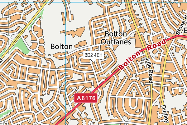 BD2 4EH map - OS VectorMap District (Ordnance Survey)