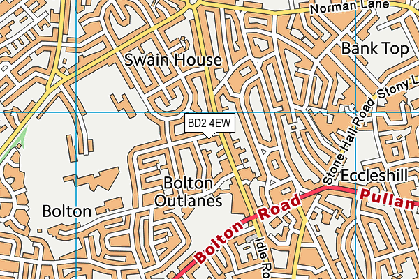 BD2 4EW map - OS VectorMap District (Ordnance Survey)