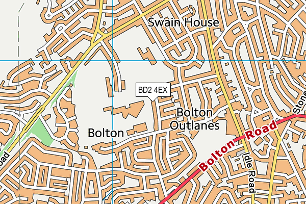 BD2 4EX map - OS VectorMap District (Ordnance Survey)