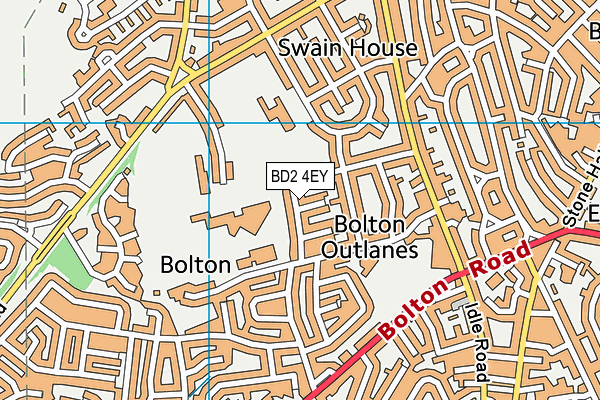 BD2 4EY map - OS VectorMap District (Ordnance Survey)