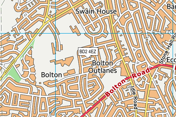BD2 4EZ map - OS VectorMap District (Ordnance Survey)