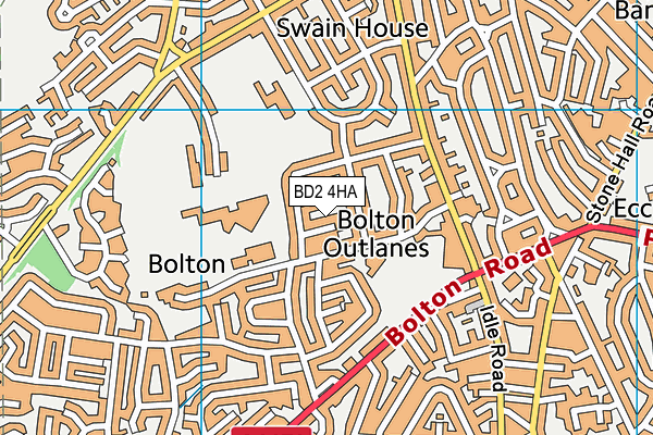 BD2 4HA map - OS VectorMap District (Ordnance Survey)