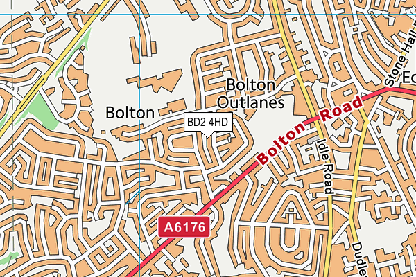 BD2 4HD map - OS VectorMap District (Ordnance Survey)