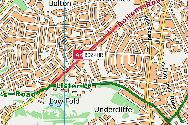 BD2 4HR map - OS VectorMap District (Ordnance Survey)