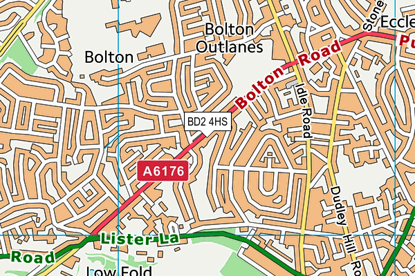 BD2 4HS map - OS VectorMap District (Ordnance Survey)