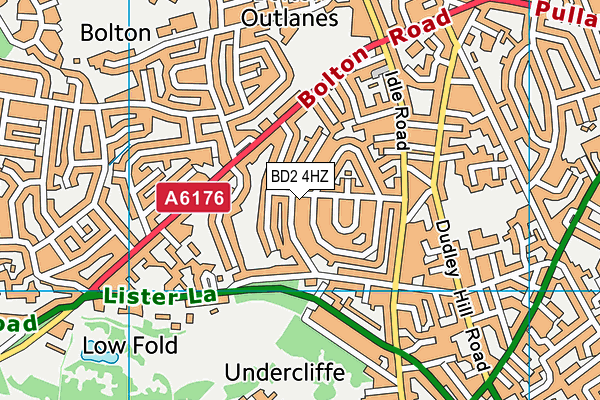 BD2 4HZ map - OS VectorMap District (Ordnance Survey)