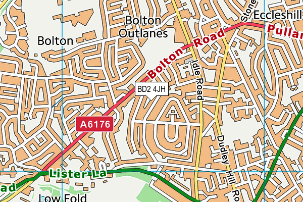 BD2 4JH map - OS VectorMap District (Ordnance Survey)